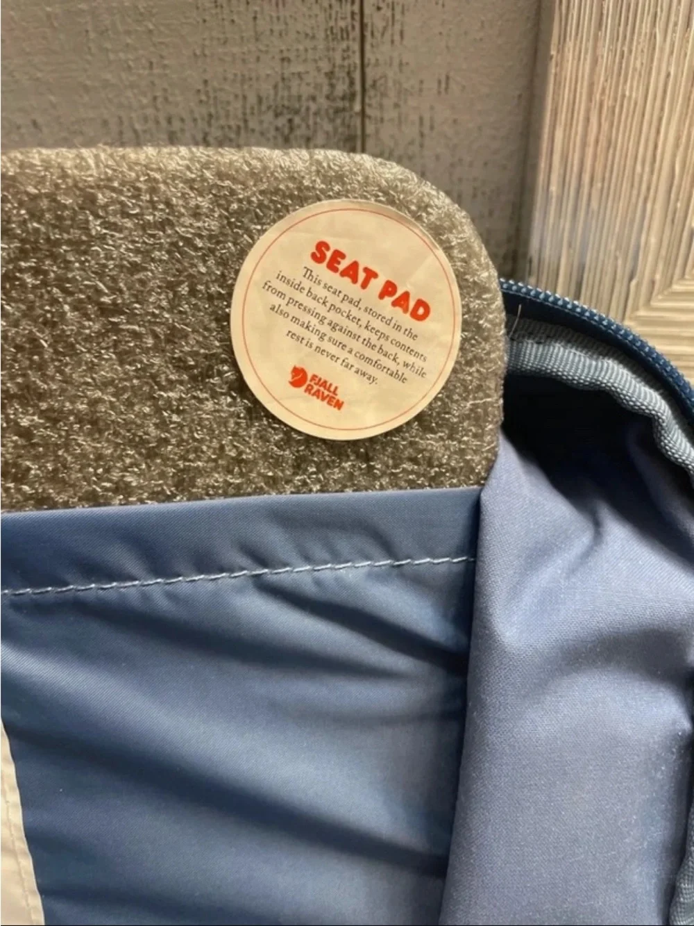 Fjallraven Kanken Backpack in Slate Blue with Red Logo